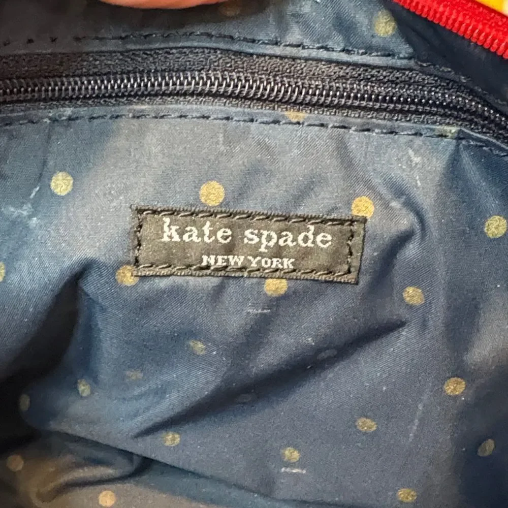 Kate Spade Travel Bag Colorful Geometric Toiletries Cosmetic Case Pouch